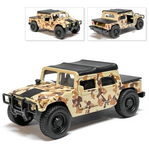 Машина Hummer H1, инерционная, военный, Технопарк, 12 см