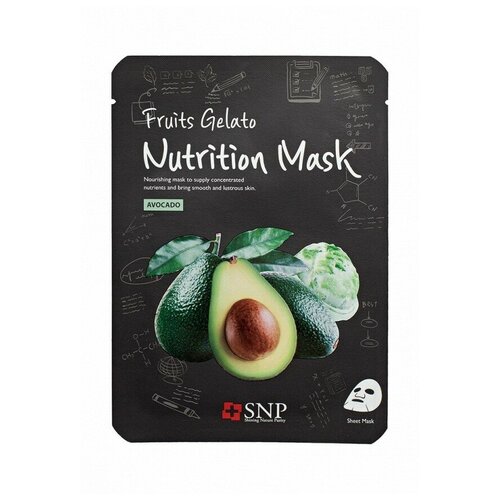 SNP тканевая маска Fruits Gelato Nutrition Mask, 25 мл snp fruits gelato маска тканевая для лица увлажняющая манго 25 мл