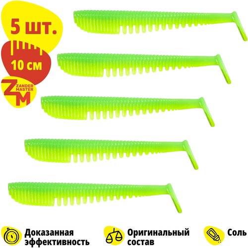 Силиконовая съедобная приманка для рыбалки Zander Master AVA 10 см (5 шт.) Avaruna/Аваруна