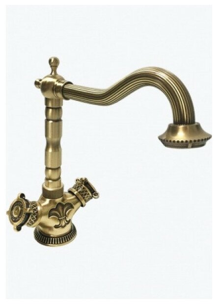 Смеситель AltroBagno Antik Fiore 0502 Br для кухонной мойки