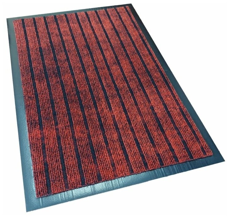 фото Коврик IN LORAN Спектр 40х60см влаговпитывающий ребристый красный ПВХ, синт. волокна