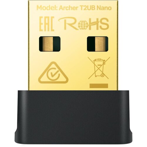 Сетевой адаптер WiFi TP-Link Archer T2UB Nano AC600 USB 2.0 (ант. внутр.) 1ант. tp link archer t2u nano ac600 nano wi fi usb адаптер