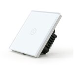 Умный настенный выключатель с Wi-Fi, без нейтрального провода, работает с Алисой - одинарный - белый - изображение