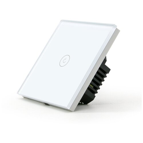 Умный настенный выключатель с Wi-Fi, без нейтрального провода, работает с Алисой - одинарный - белый