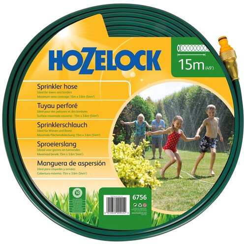 Комплект для полива HOZELOCK Sprinkler Hose, 1/2, 15 м шланг hozelock sprinkler hose 1 2 7 5 м