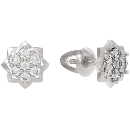 Серьги Арина, серебро, 925 проба, фианит