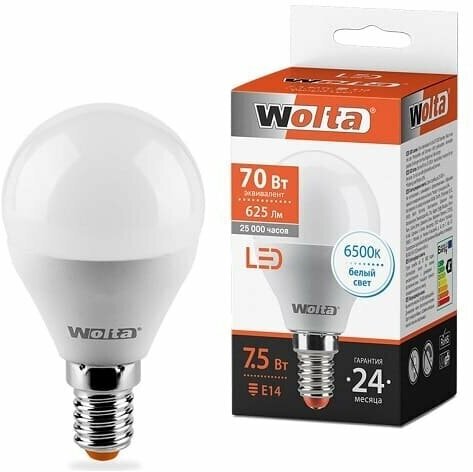 Светодиодная лампа WOLTA Standard CD37 7.5Вт 625лм Е14 6500К - фото №4