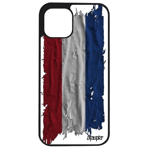 фото Чехол для мобильного apple iphone 12, "флаг голландии на ткани" страна государственный utaupia