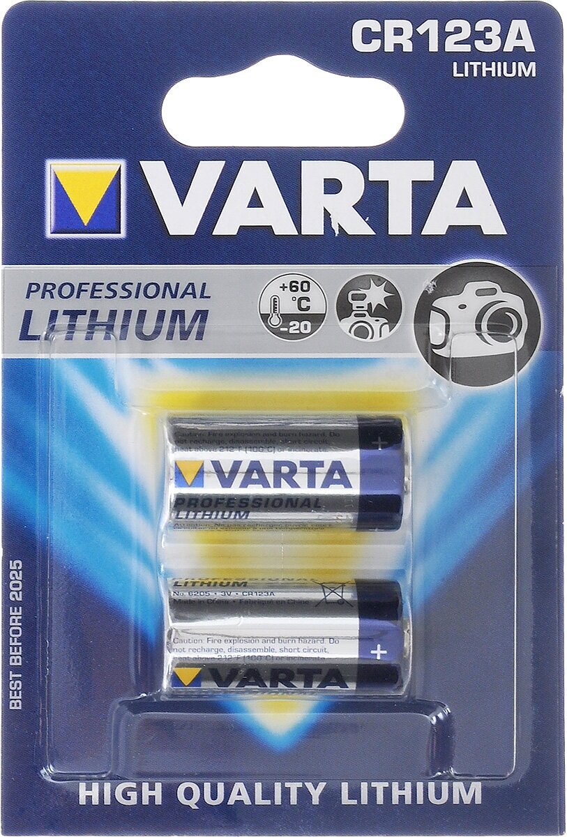 Батарейка Varta CR 123A Bli 1 Lithium (6205301401) - фото №4