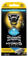 Многоразовый бритвенный станок Wilkinson Sword Hydro 5 Sense Energize, черно-серый, 1 шт.