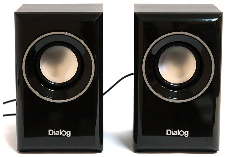 Колонки DIALOG Stride AST-15UP BLACK - акустические колонки 2.0, 6W RMS, черные, питание от USB