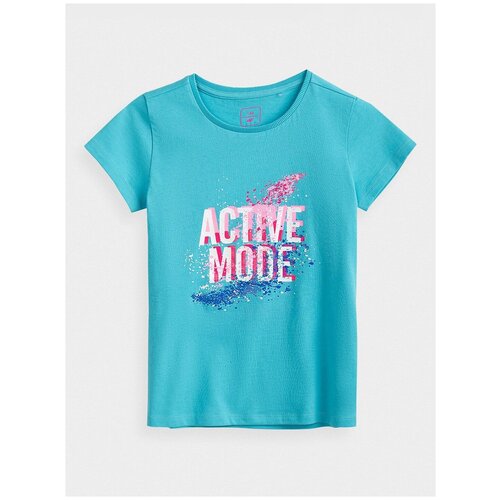 Футболка,4F,GIRL'S T-SHIRTS,дети,Blue,Размер 128