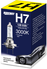 Лампа автомобильная галогенная "Runway", H7 12В 55Вт