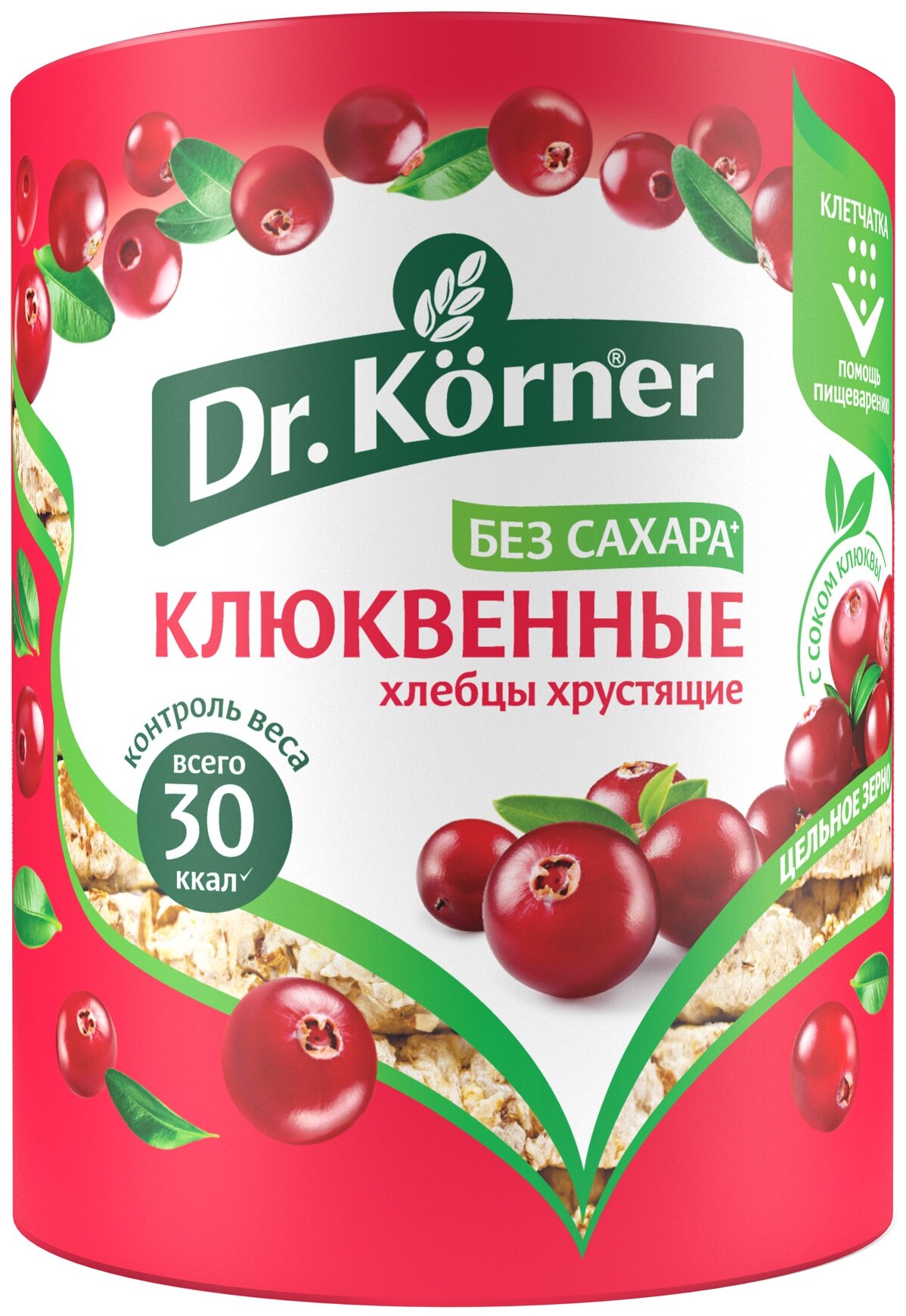 Хлебцы Dr.Korner "Злаковый коктейль клюквенный", 100 г