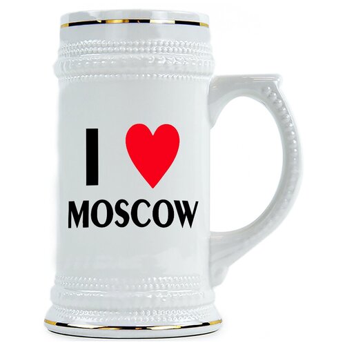 фото Пивная кружка i love moscow drabs