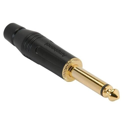 AMPHENOL ACPM-GB-AU джек моно, кабельный, 6.3 мм, корпус металл, цвет черный, покрытие контактов