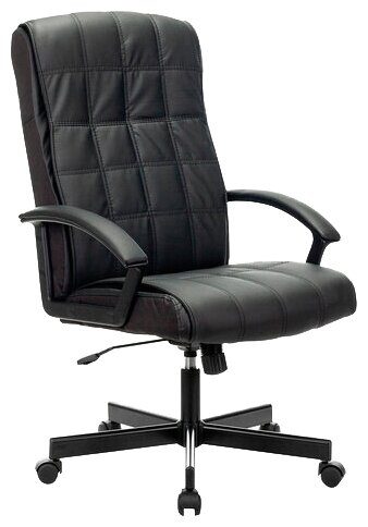Кресло офисное Brabix "Quadro EX-524", компактная упаковка, экокожа, черное