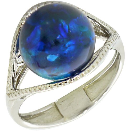 фото Кольцо diamant online, серебро, 925 проба, янтарь, размер 17.5, серебристый