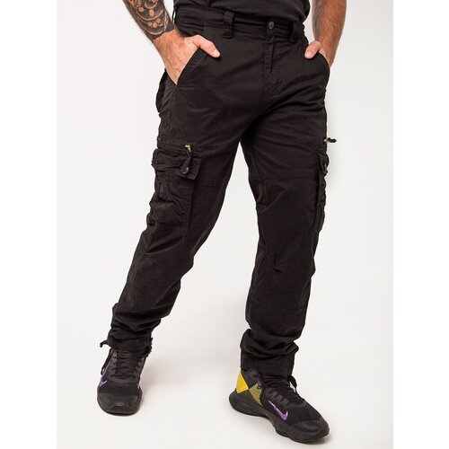 Брюки карго Armed Forces, размер 34, черный брюки карго armed forces размер 34 серый