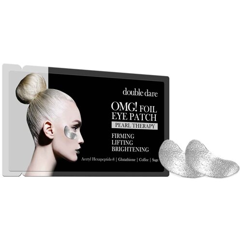 Double Dare OMG Патчи Foil Eye Patch Pearl Therapy для Зоны вокруг Глаз Серебро, 2 шт