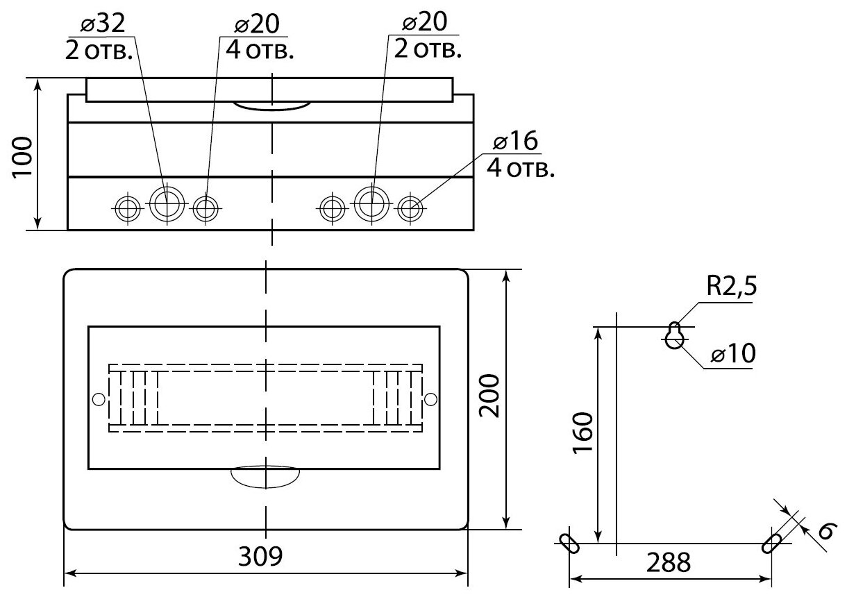 Бокс ЩРН-П-15 модулей навесной пластик IP41 TDM