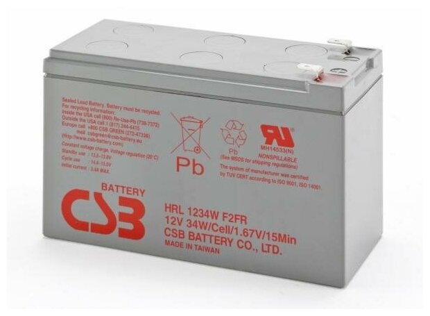 Аккумуляторная батарея CSB HRL 1234W 12В 8.5 А·ч