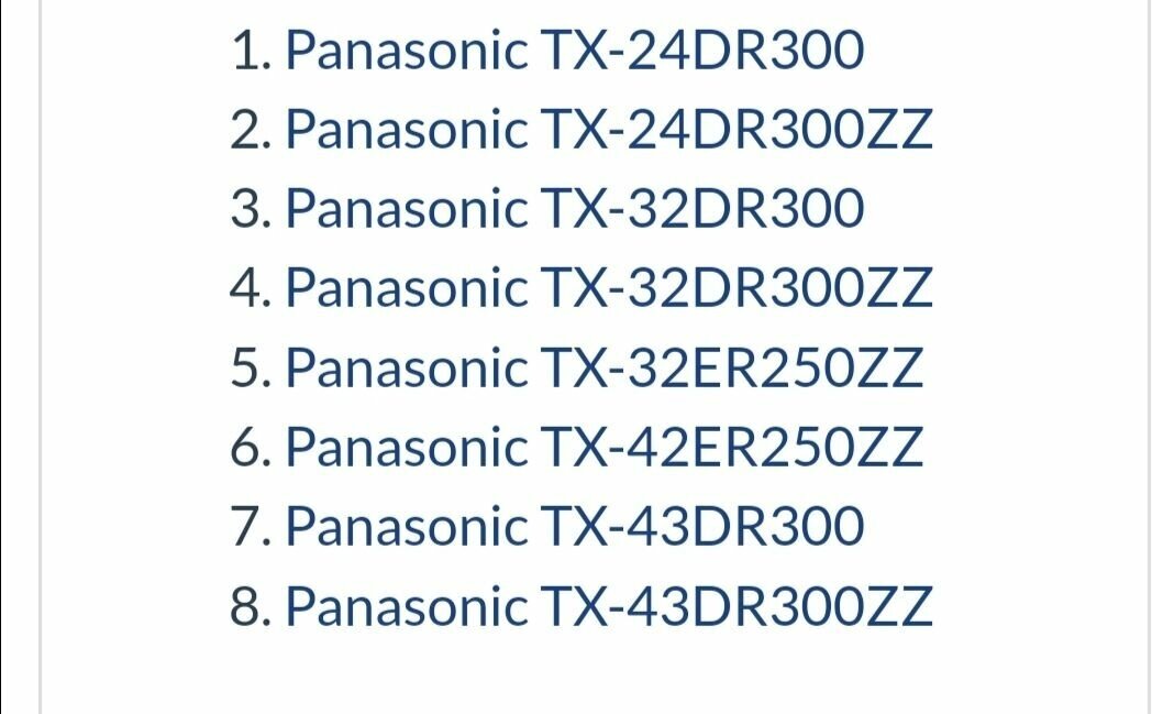 Пульт ДУ Huayu TX-24DR300 для телевизоров Panasonic TX-24DR300/TX-43DR300ZZ/TX-32DR300ZZ/TX-24DR300ZZ/TX-43DR300/TX-32DR300