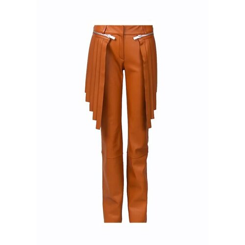 фото Брюки , прямой силуэт, размер 40, коричневый lady s