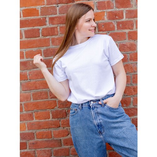 Футболка хлопок, размер 46, белый