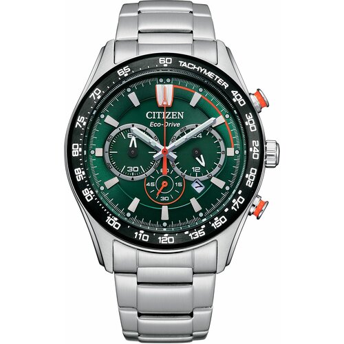 Наручные часы CITIZEN Eco-Drive CA4486-82X, зеленый, серебряный