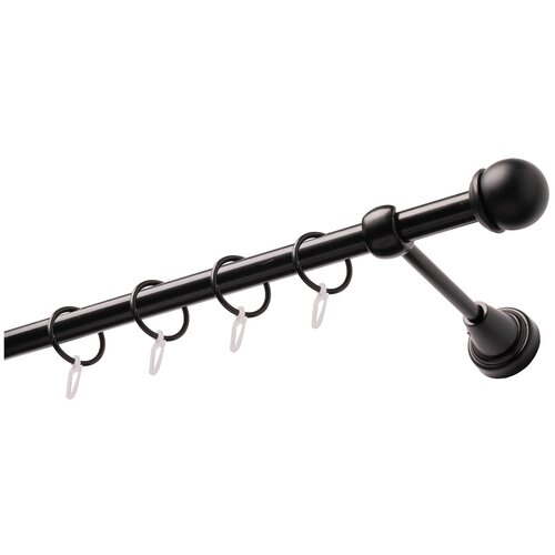 Карниз для штор 2,8 метра AICITY16 сфера 1 черный матовый