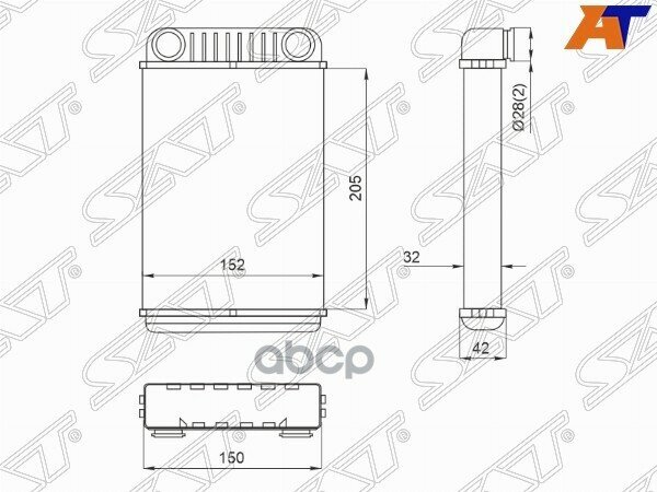 Радиатор Отопителя Салона Chevrolet Aveo 11-/Opel Mokka 12- Sat арт. ST-CVA6-395-0