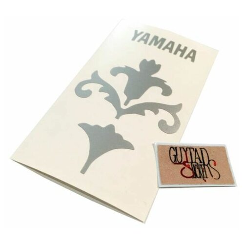 Комплект виниловых наклеек на гитару Цветок YAMAHA