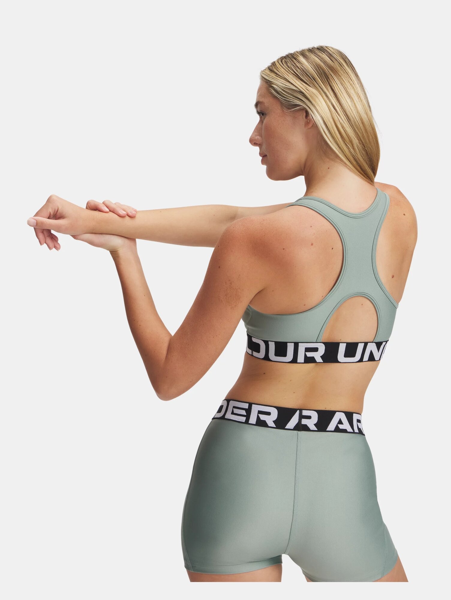 Топ Under Armour HeatGear, размер LG, серо-зеленый — фото 1