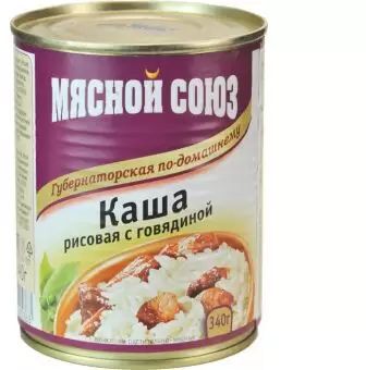 Каша Рисовая с говядиной "Мясной Союз" 340г