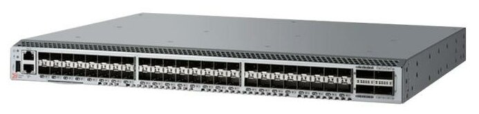 Brocade G620S 64-port FC Switch, 24-port licensed, included 24x 16Gb SWL SFP+ transceivers, 2 PS, Rail Kit (Рельсы)