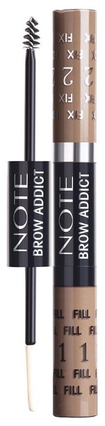 Note Тинт для бровей Brow Addict Tint & Shaping Gel, оттенок 02 light brown