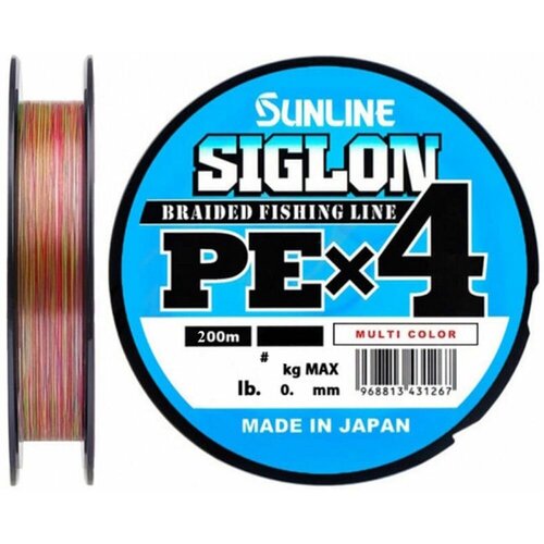 Шнур Sunline SIGLON PE4 200М (Multicolor) #3.0/50LB