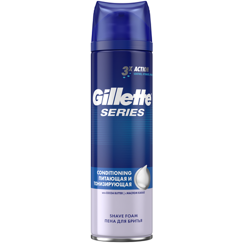 Пена для бритья Conditioning Series питающая и тонизирующая Gillette, 260 г, 250 мл