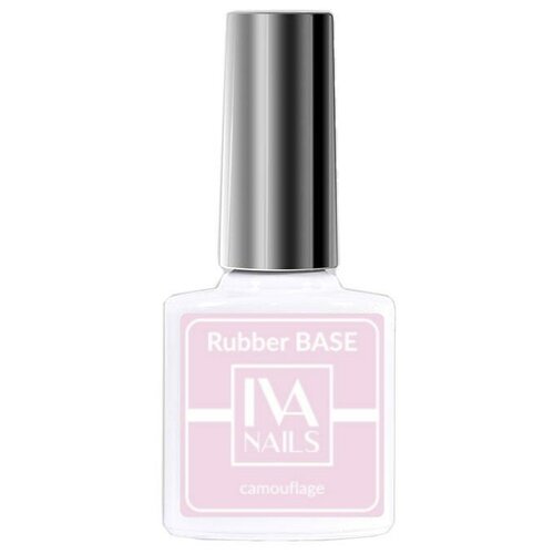 IVA Nails Базовое покрытие Rubber base camouflage, №6, 8 мл iva nails верхнее покрытие rubber french top rose silver 8 мл