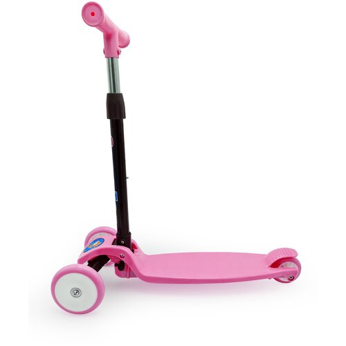 фото Самокат 3-х колесный складной с регулируемой ручкой свет 72см s+s розовый 200820219-2 funky toys