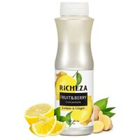 Концентрат Основа для приготовления напитков Richeza Ричеза Лимон-Имбирь, натуральный концентрат для чая, коктейля, смузи, лимонада, 1 кг.