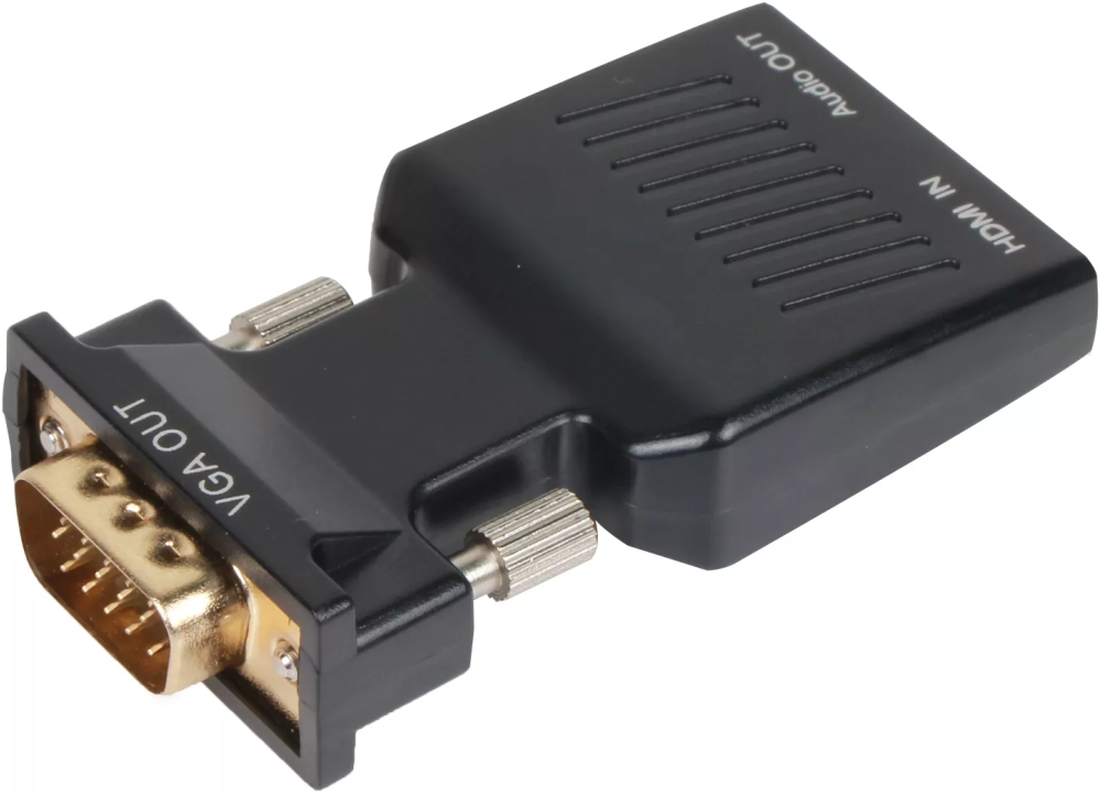 Переходник HDMI(F) --> VGA(M)+audio,1080*60Hz, VCOM <CA336A> Переходник VCOM HDMI F/VGA M+mini jack 3.5 mm M (CA336A) - фото №5