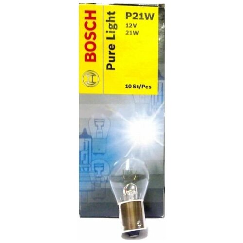 Лампочка 12V Р21W BOSCH (одноконтакт.)