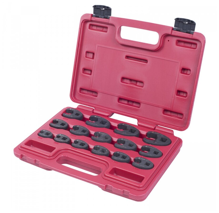 Мастак Набор разрезных ключей 3/8"&1/2" (воронья лапа), 8-24 мм, кейс, 15 предметов 0261-15C