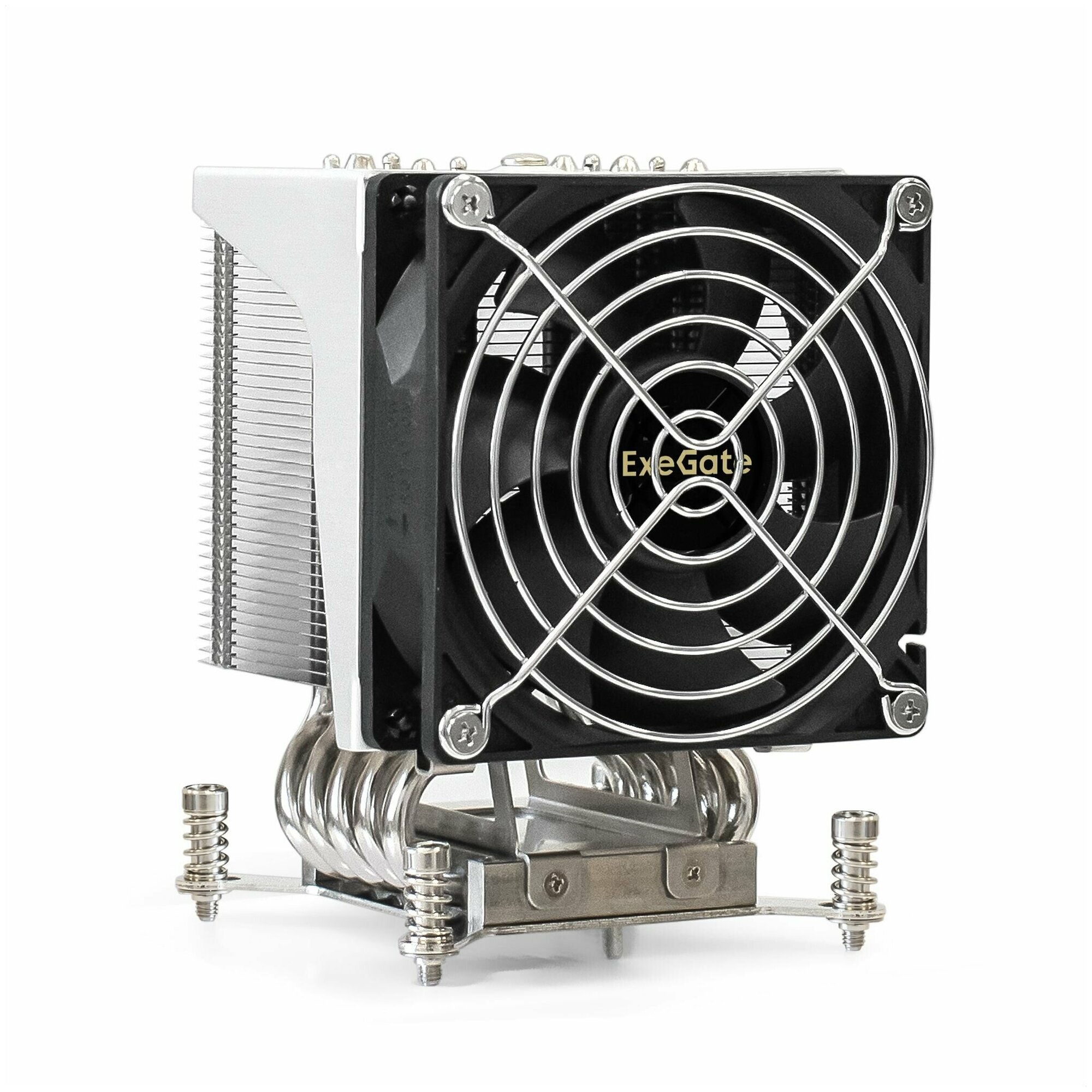 Кулер ExeGate ESNK-P0050AP4. PWM.4U.2011. Cu (Al+Cu, 4U, 5 тепл. трубок, LGA2011/2066, TDP 165W, Fan 80mm, PWM, 1900-3800RPM, 2 ball bearing, 4pin, 44db, 650г, на винтах, с термопастой, Retail box) EX293433RUS