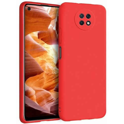 Накладка силиконовая Silicone Cover для Xiaomi Redmi Note 9T красная чехол накладка transparent 3d для xiaomi redmi note 9t с принтом infuriate