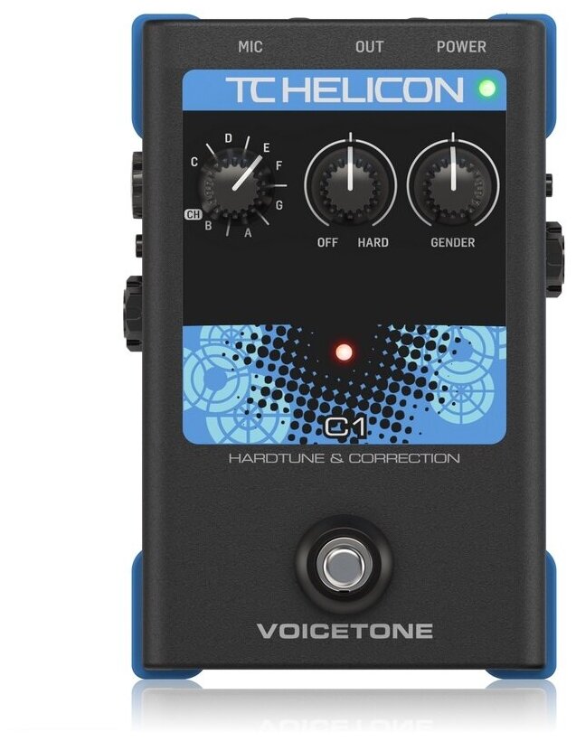 TC HELICON VoiceTone C1 напольная вокальная педаль эффекта коррекции тона, преамп студийного качества, фантомное питание, USB порт, балансные вход и вы - фото №2
