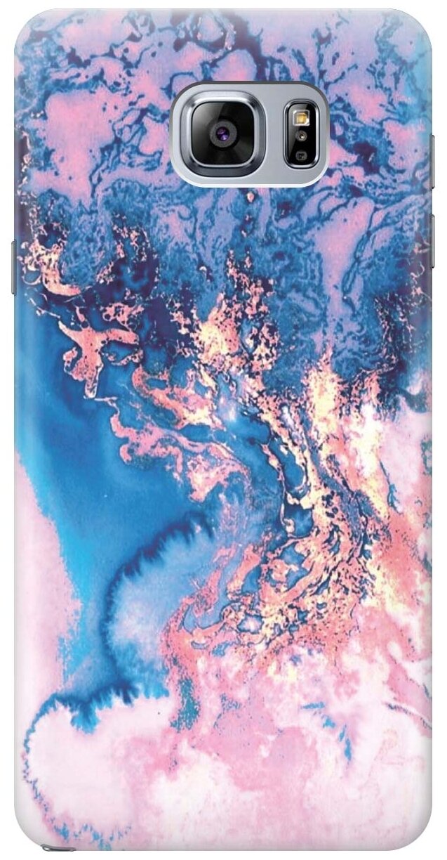 Ультратонкий силиконовый чехол-накладка для Samsung Galaxy Note 5 с принтом "Blue Marble"