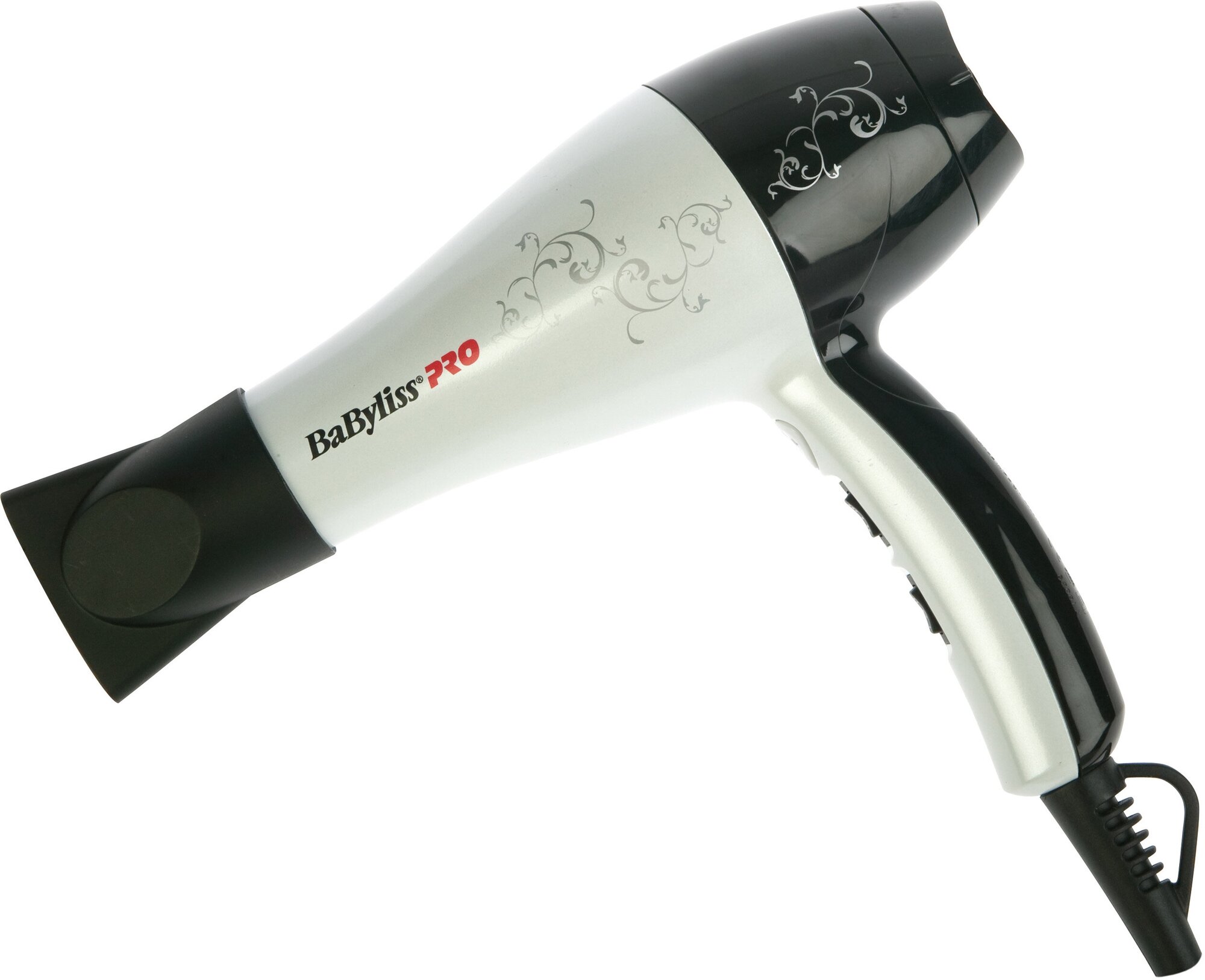 Фен BaByliss Pro, черно-белый, 2000 Вт